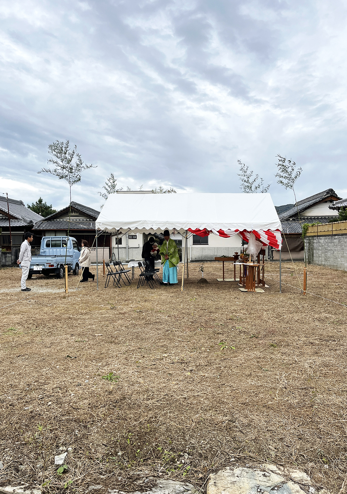 調月のいえ、地鎮祭