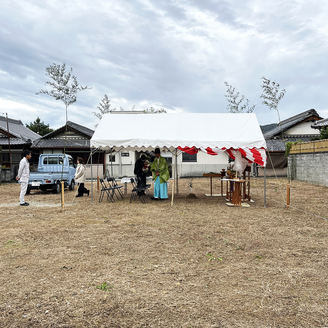 調月のいえ、地鎮祭